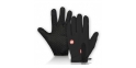 Czarne sportowe rękawiczki męskie z softshellowego materiału