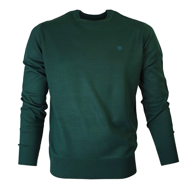 Zielony sweter wełniany Pako Jeans typ U-neck roz. M L XL 2XL 3XL