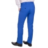 Wełniane niebieskie spodnie Willsoor 10916 wizytowe w kant - zwężane