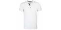 Biały t-shirt w serek z krótkim rękawem Pako Jeans T2M Hirt BI