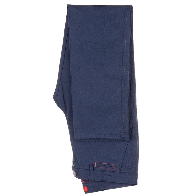 Granatowe spodnie chinosy Lord R-87 - bawełna