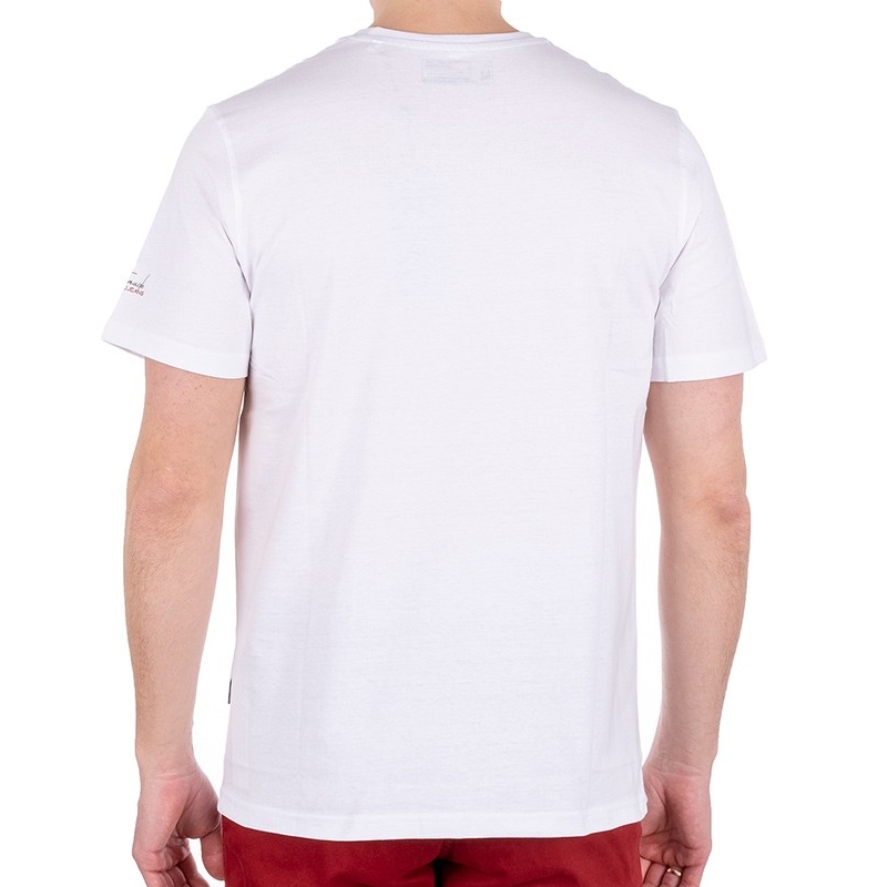 Biały t-shirt z krótkim rękawem Pako Jeans T3M 7 Life BI z nadrukiem