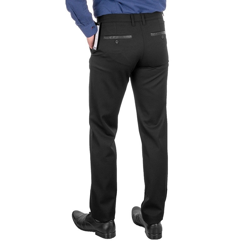 Czarne spodnie wełniane bez kantu Lord R-79 wizytowe roz. 82-112 cm