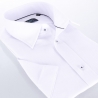 Biała koszula Comen z krótkim rękawem - materiał ze splotem oxford