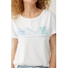 bluzka damska letnia Feria FL38-4-08 t-shirt ecru