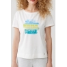 bluzka krótki rękaw Feria FL27-3-08 t-shirt Summer Vibes ekri