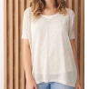 bluzka sweterkowa Sunwear I02-3-23 jasno beżowa