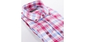 Koszula Comen w biało-niebiesko-czerwoną kratę - Pure Cotton i len