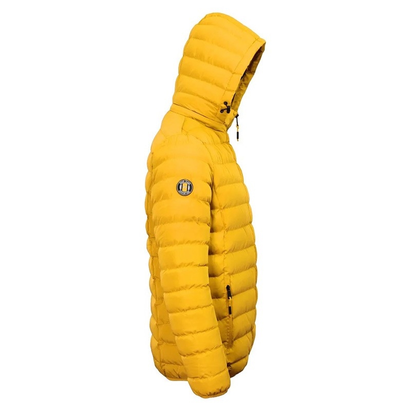 Żółta kurtka zimowa Pako Jeans model Algor Żt - pikowana