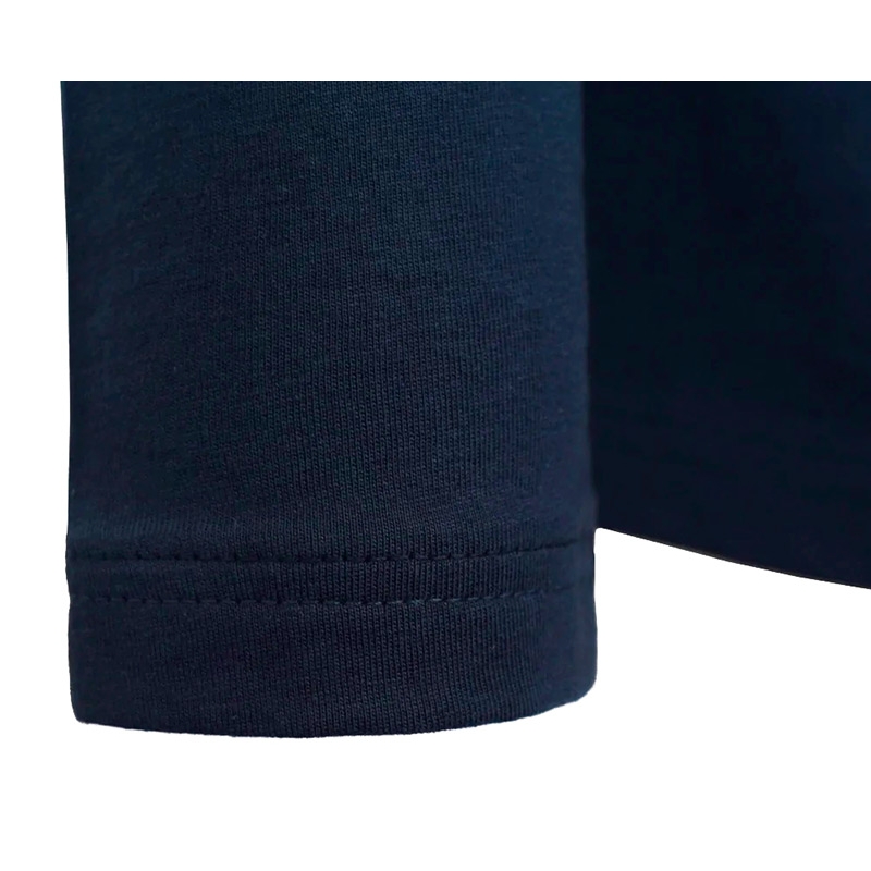 Granatowy long z guzikami Pako Jeans LEVEL GR - bawełniany długi rękaw